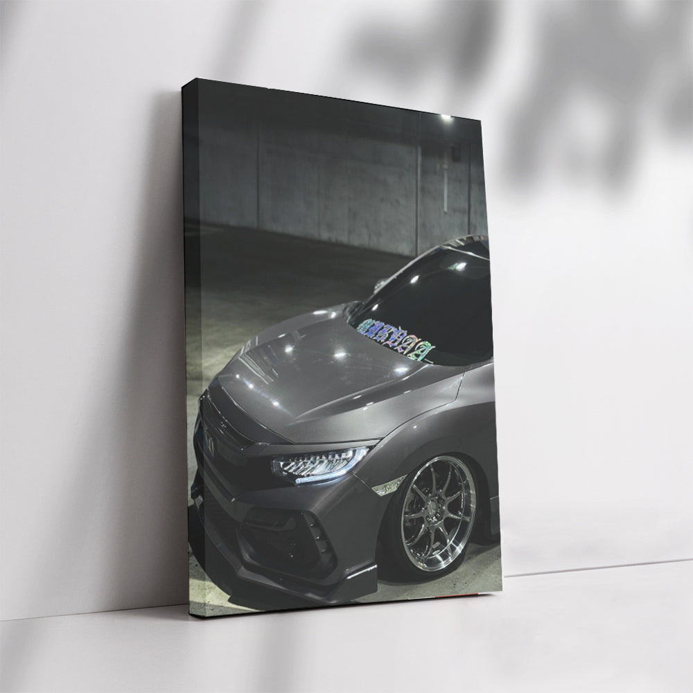 Silver Honda Civic in Parking - Sleek and Efficient Ride