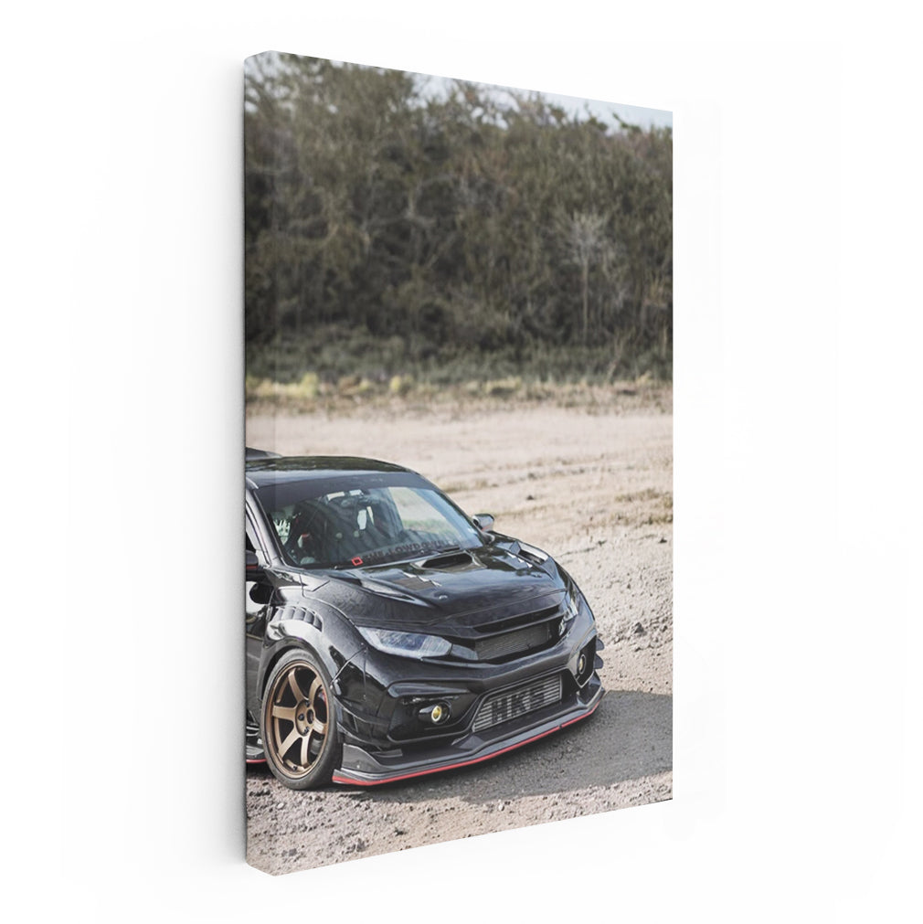 Black Honda Civic Off-Road Adventure - Rugged and Reliable