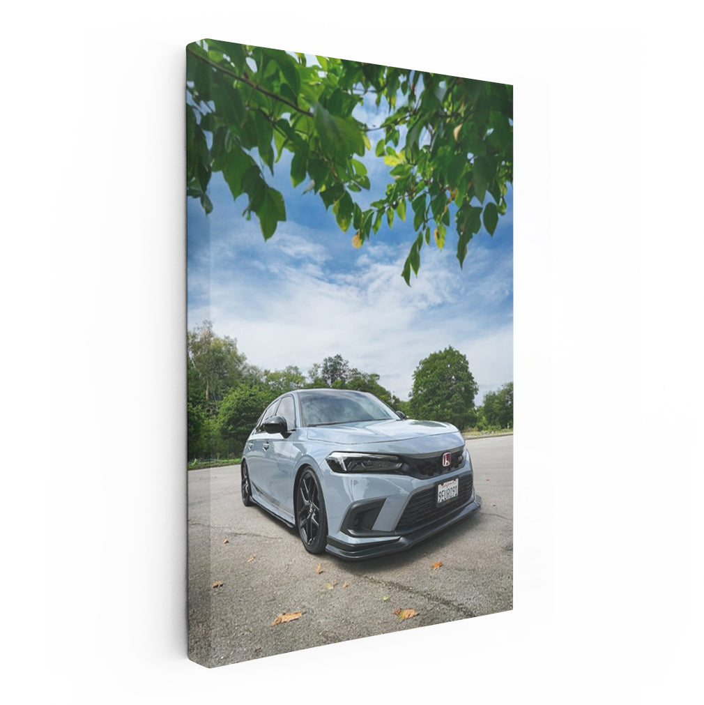 Honda Civic in Natural Setting - Fuel-Efficient and Reliable
