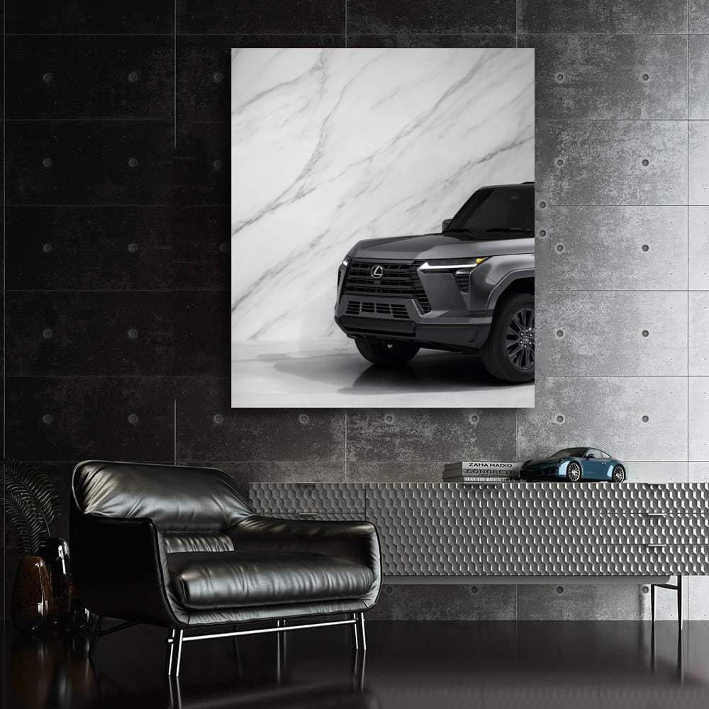 White Marble Lexus GX SUV - Elegance in Motion
