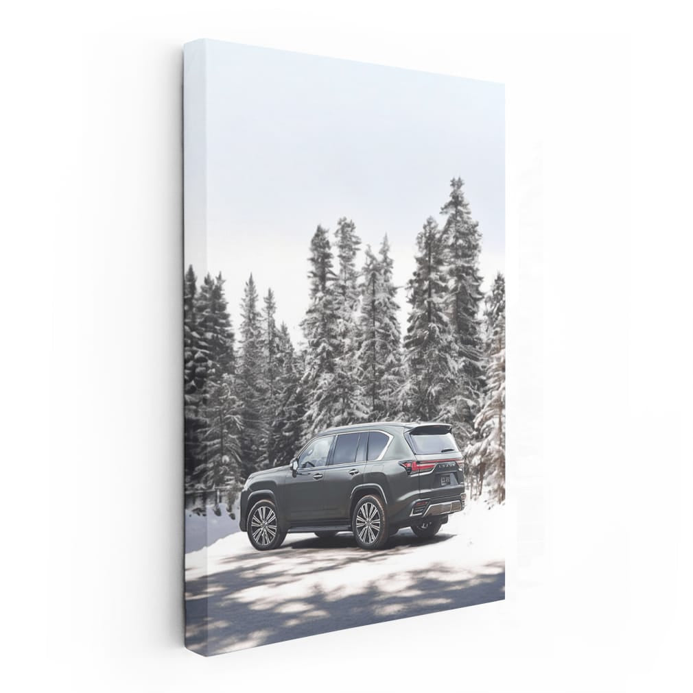 Lexus LX 600 Navigates Snowy Forest - Rugged Elegance