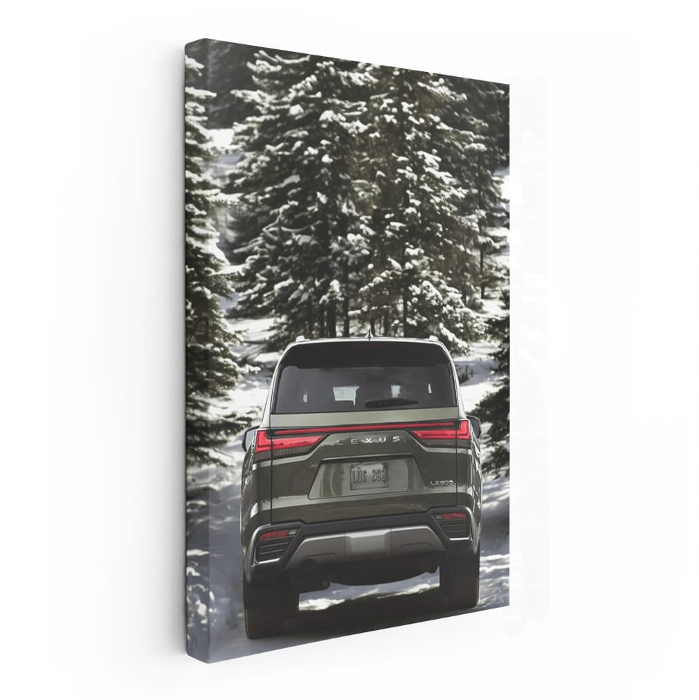 Lexus LX 600 Navigates Snowy Forest - Rugged Elegance
