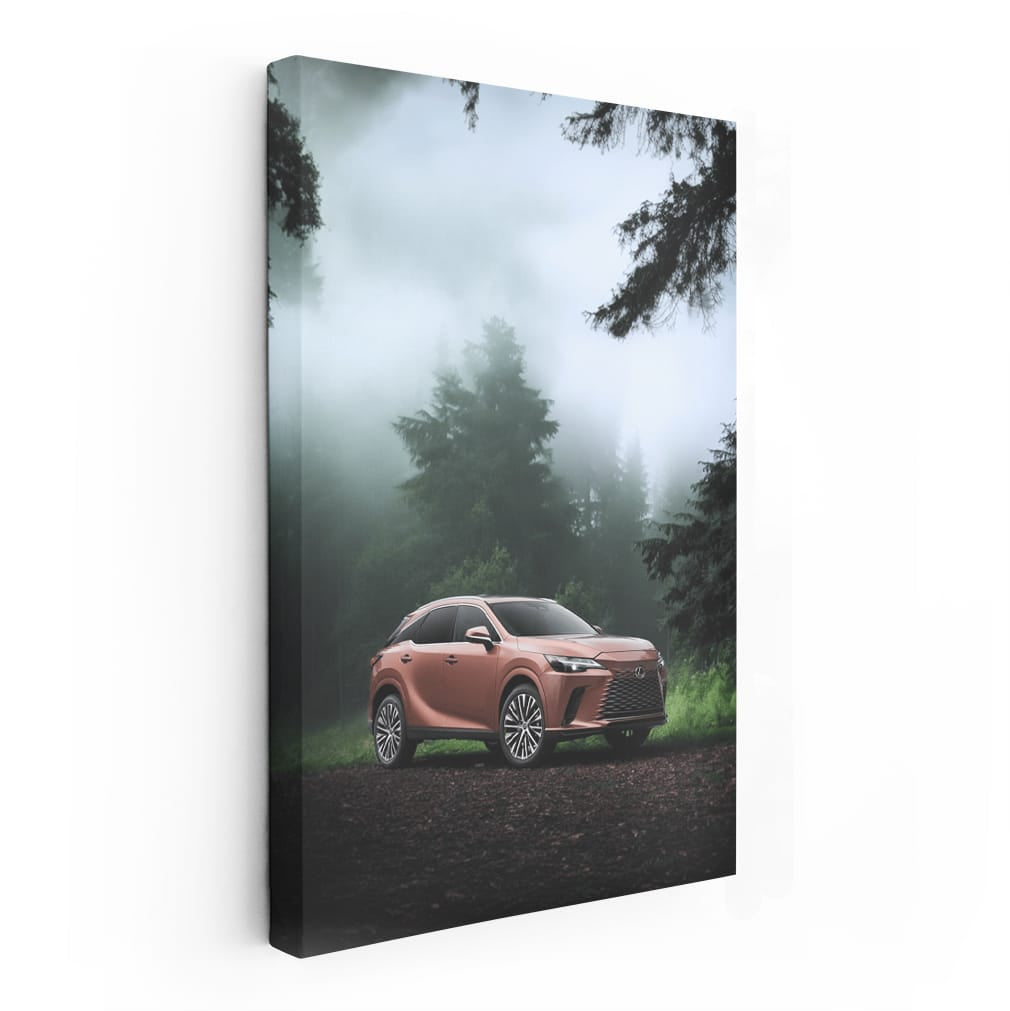 Lexus RX Enveloped in Mist - Elegant SUV in Action