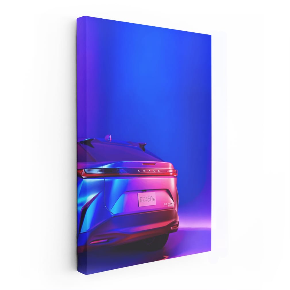 Neon Lexus RZ450e - Futuristic Electric Elegance
