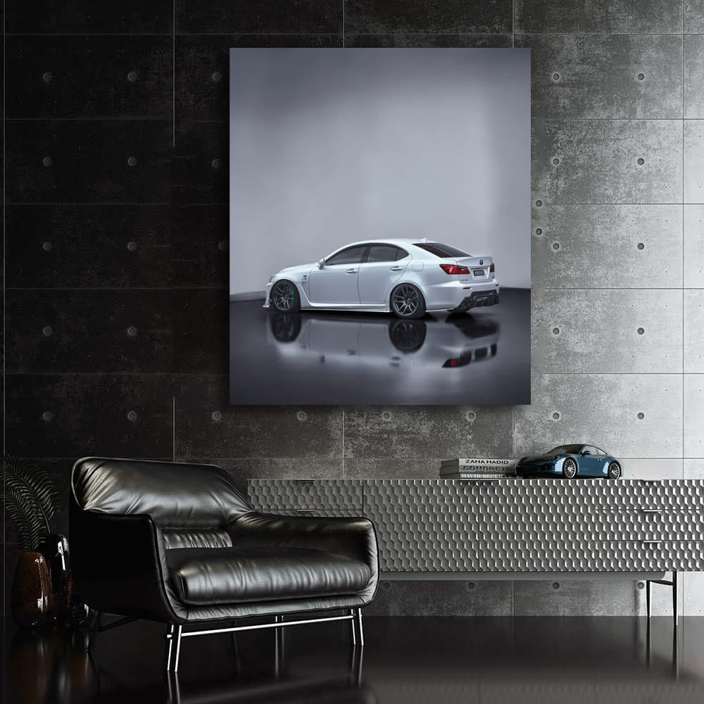 Lexus IS-F in White - Parked Elegance and Power