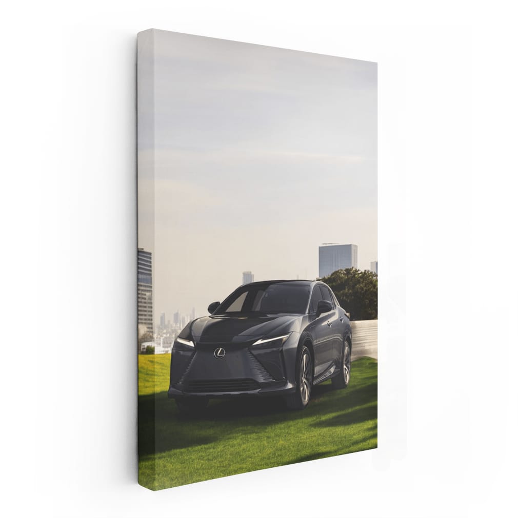 Lexus with Cityscape Backdrop - Elegance Meets Urban Drive