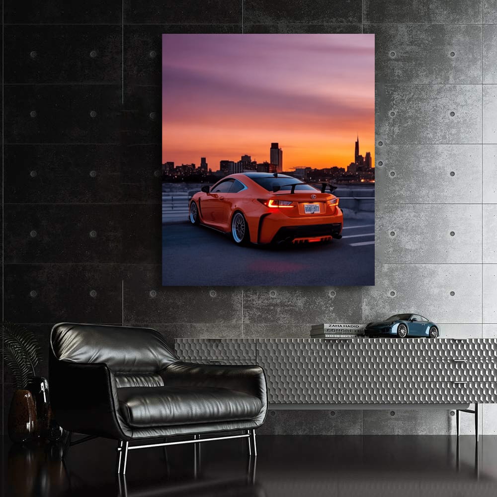 Lexus Elegance at Sunset: Cityscape Marvel