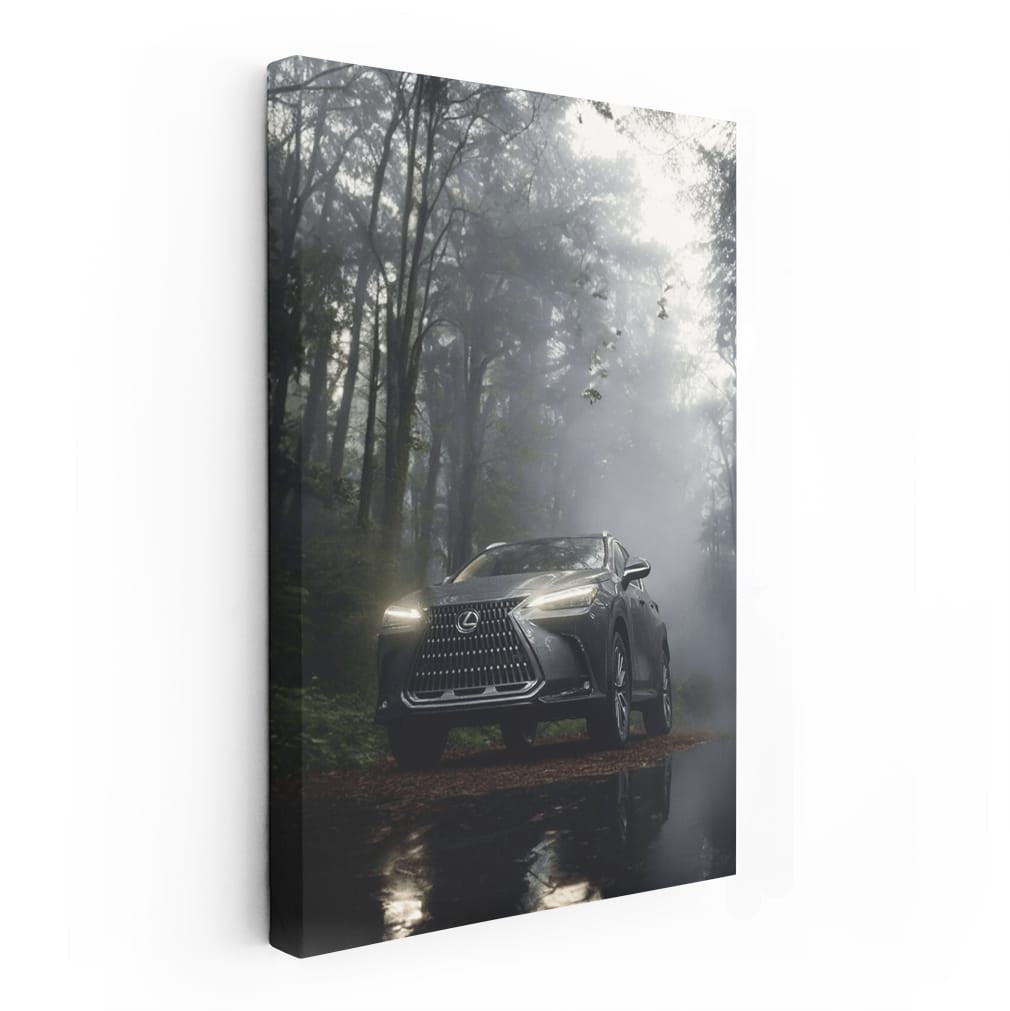 Lexus in Misty Woods - Elegance Meets Adventure