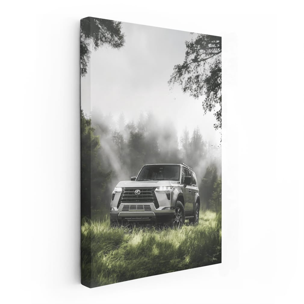 Foggy Forest Lexus - Elegance in Motion