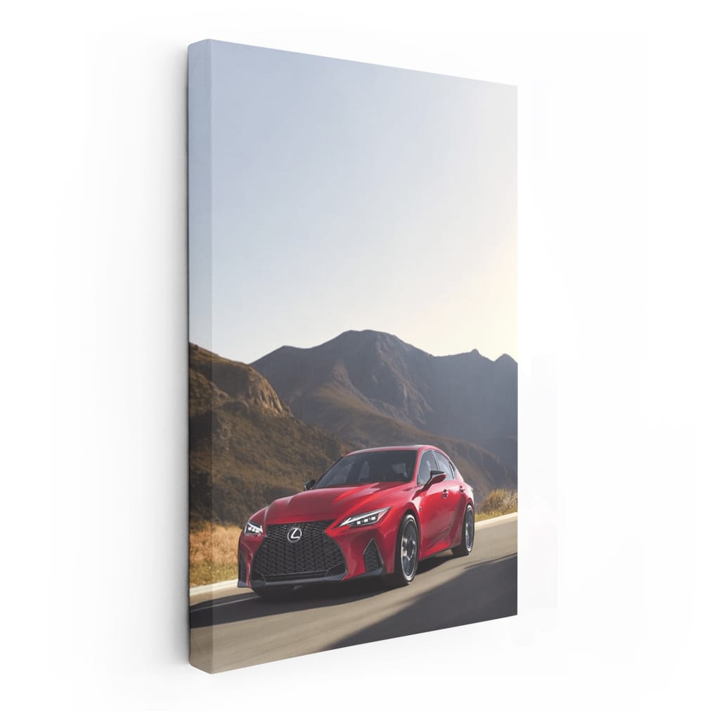 Red Lexus Roams Mountain Roads - Thrilling Performance