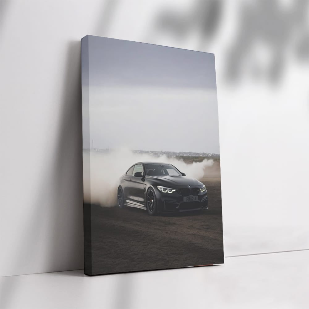 Matte Black BMW M4 F82 Burnout - Power Unleashed