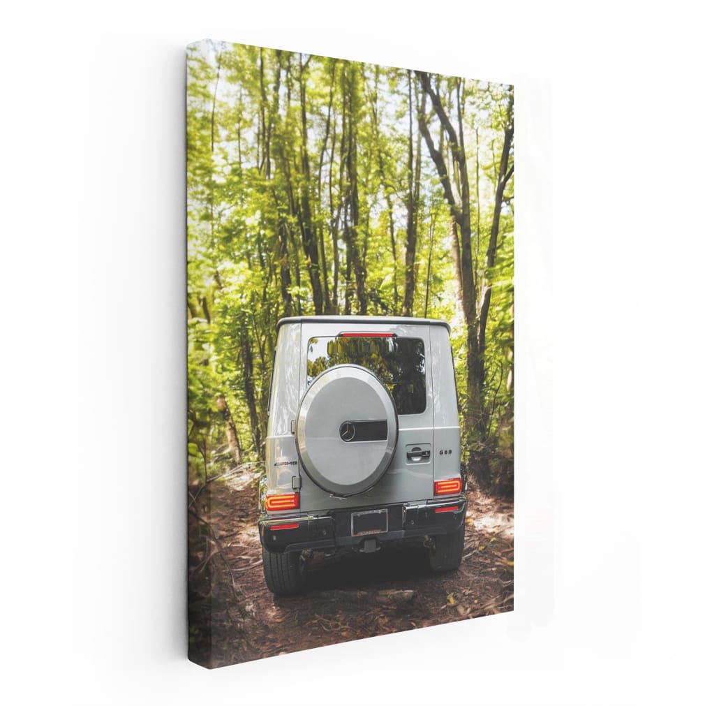 Mercedes Grey G Wagon in Forest: Rugged Luxury Adventure