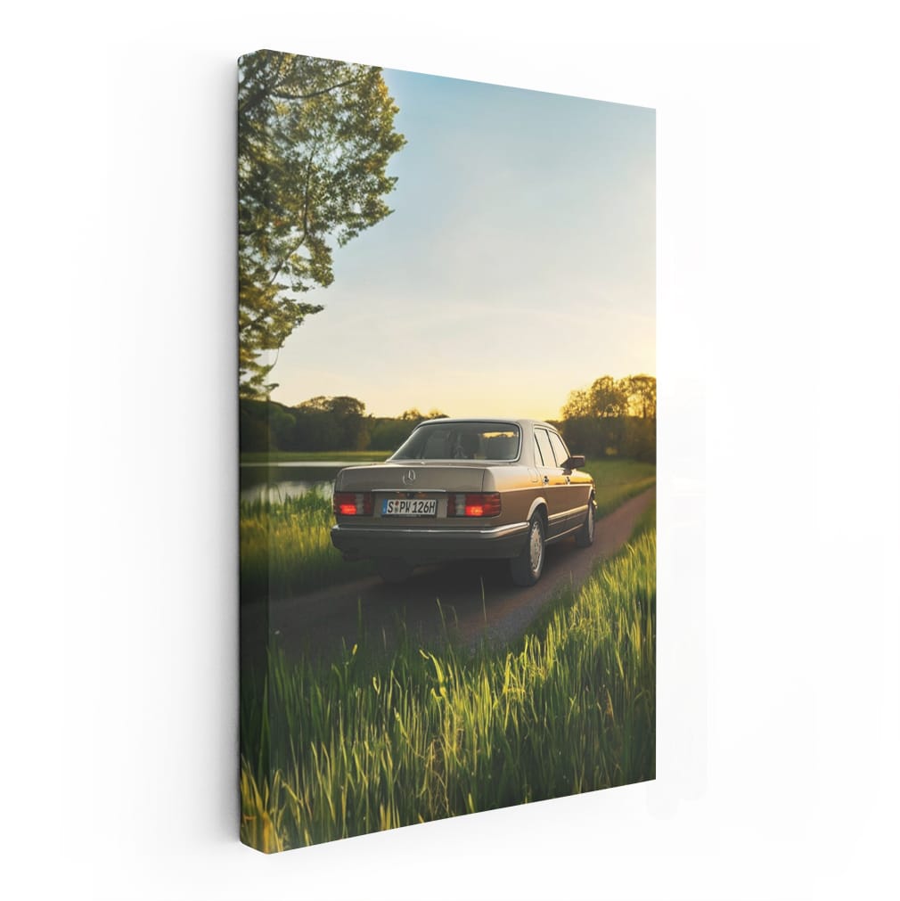 Classic Mercedes W126 in Nature - Timeless Elegance