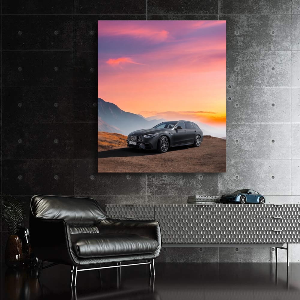 Mercedes at Sunset - Capturing Elegance and Power