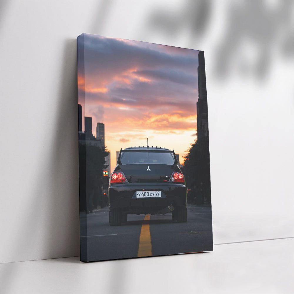 Mitsubishi Lancer Cruising City Sunset - Sporty Elegance