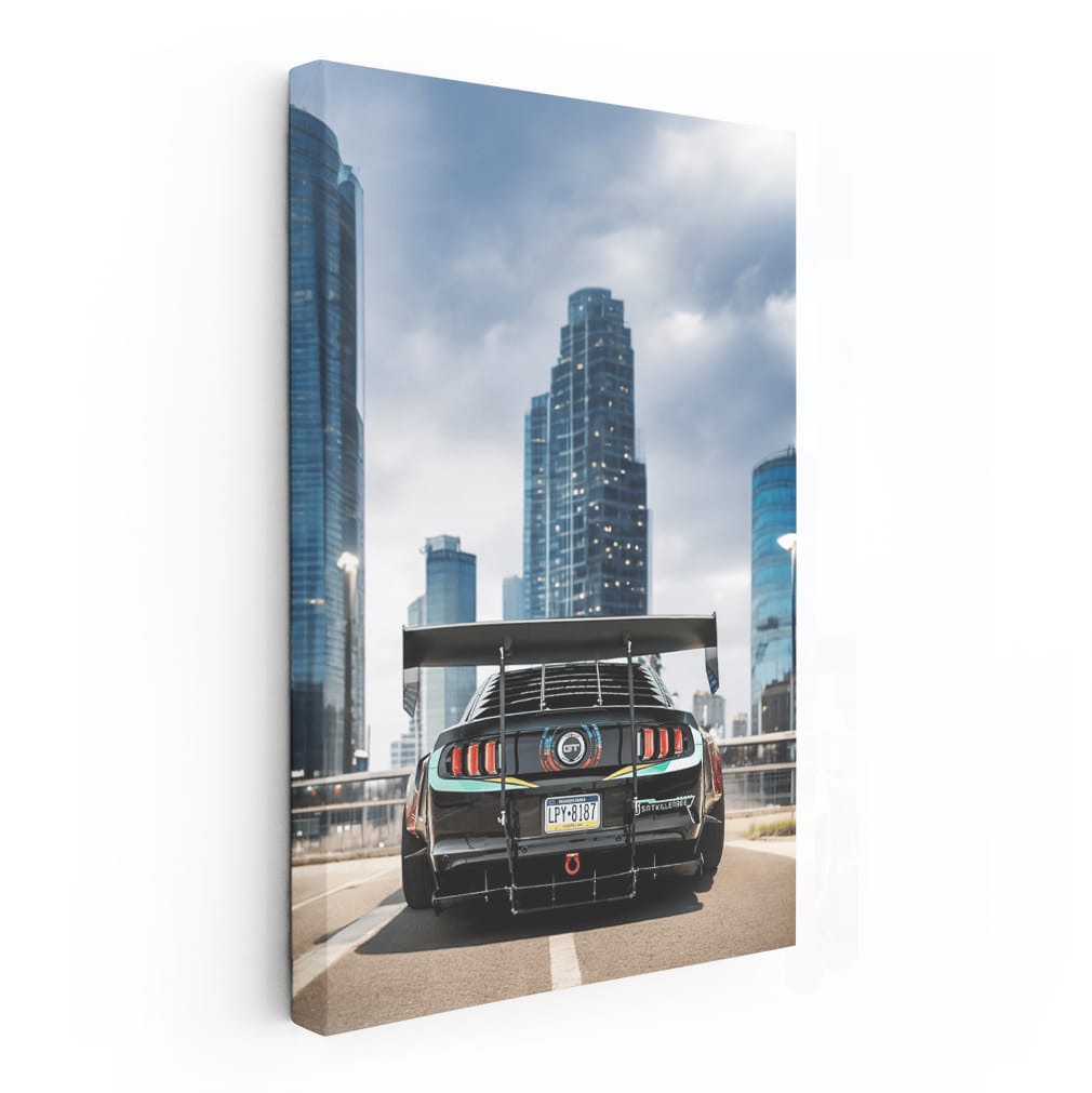 Urban Skyline Mustang - Sleek Power in Motion