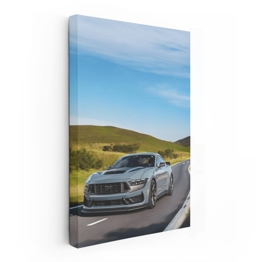 Mustang on Open Road - Power, Speed, Freedom