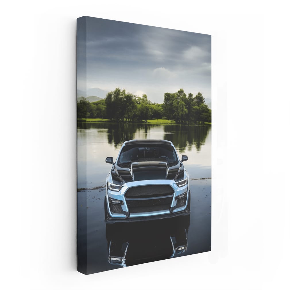 Mustang on Water - Dynamic Power and Elegance