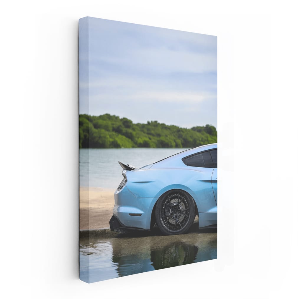 Mustang on Water - Dynamic Elegance in Motion