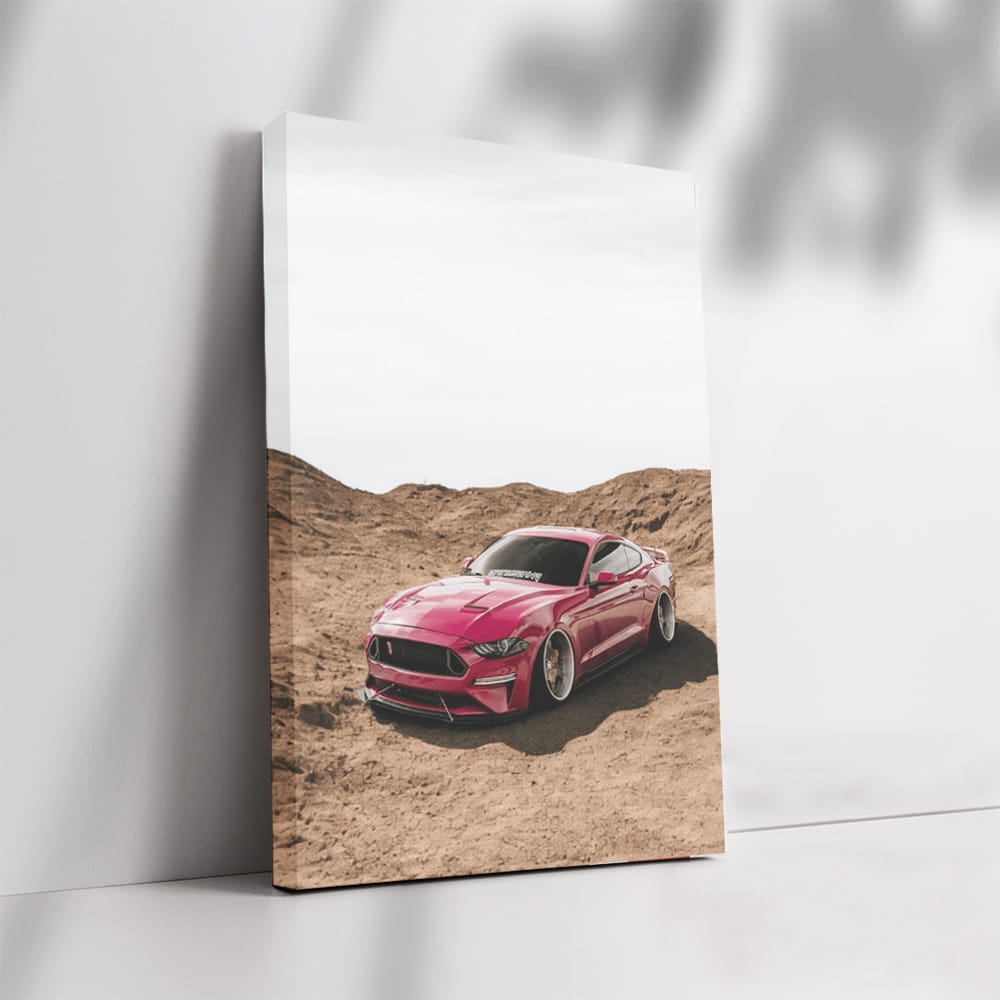 Pink Mustang in Mountains - Bold Adventure