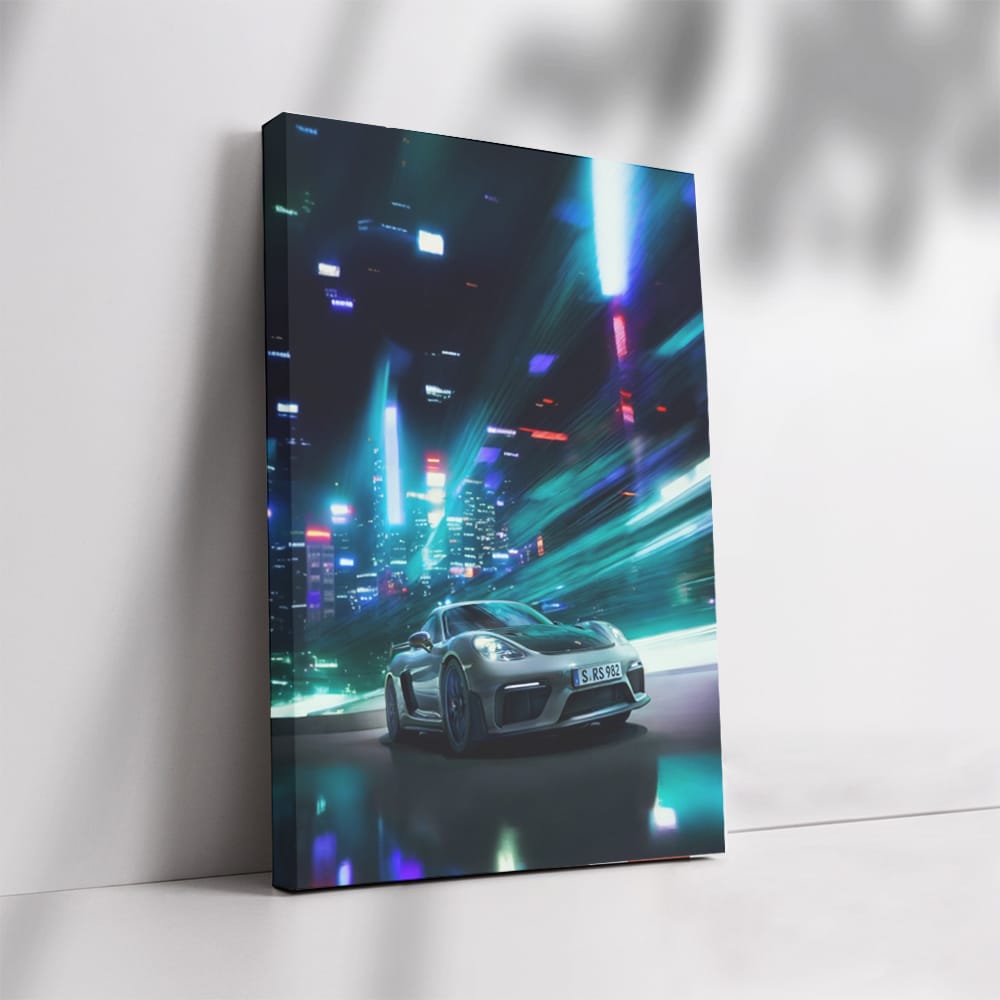 Night Drive: Porsche 718 Cayman - Sleek and Powerful