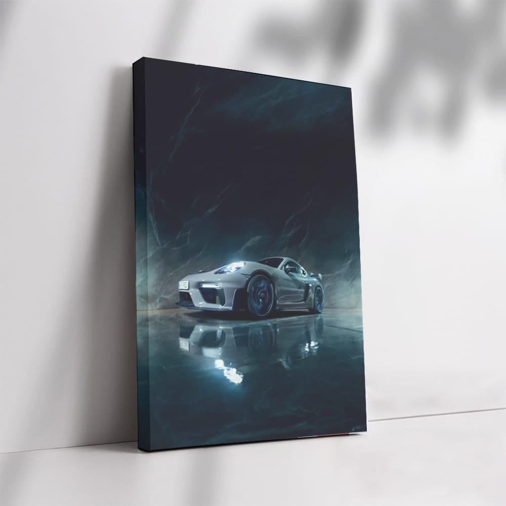 Porsche 718 Cayman on Marble: Elegance Meets Performance