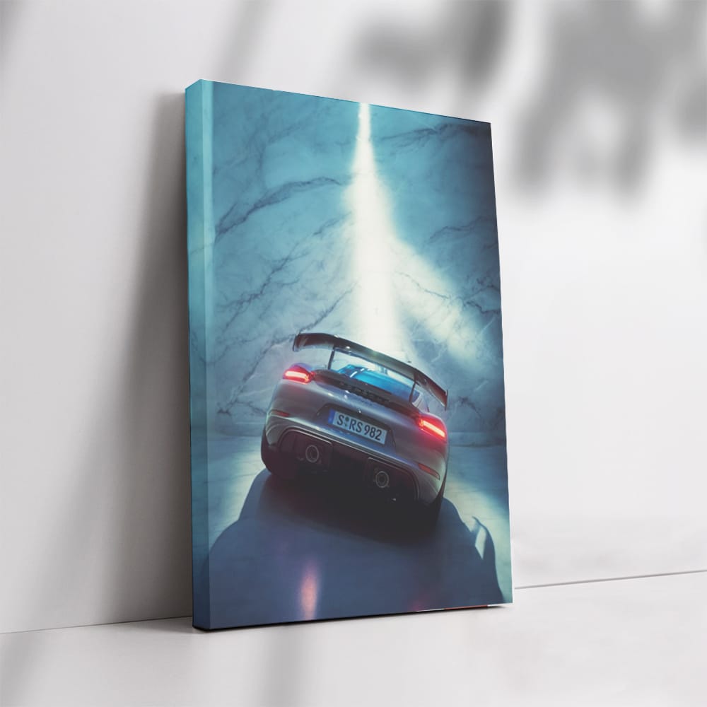 Porsche 718 Cayman on Marble: Elegance Meets Performance