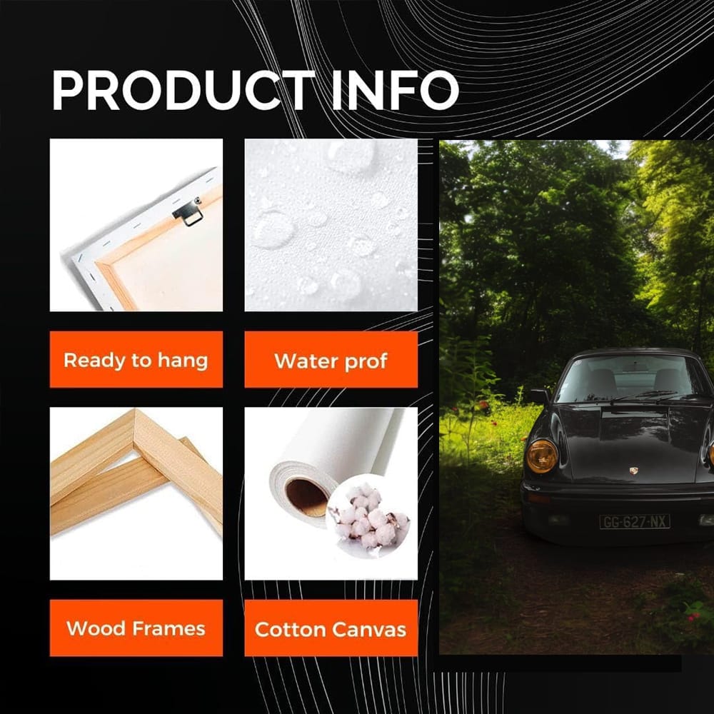 Vintage Black Porsche 911 Carrera 3.2 in Forest 1987 - Timeless Elegance