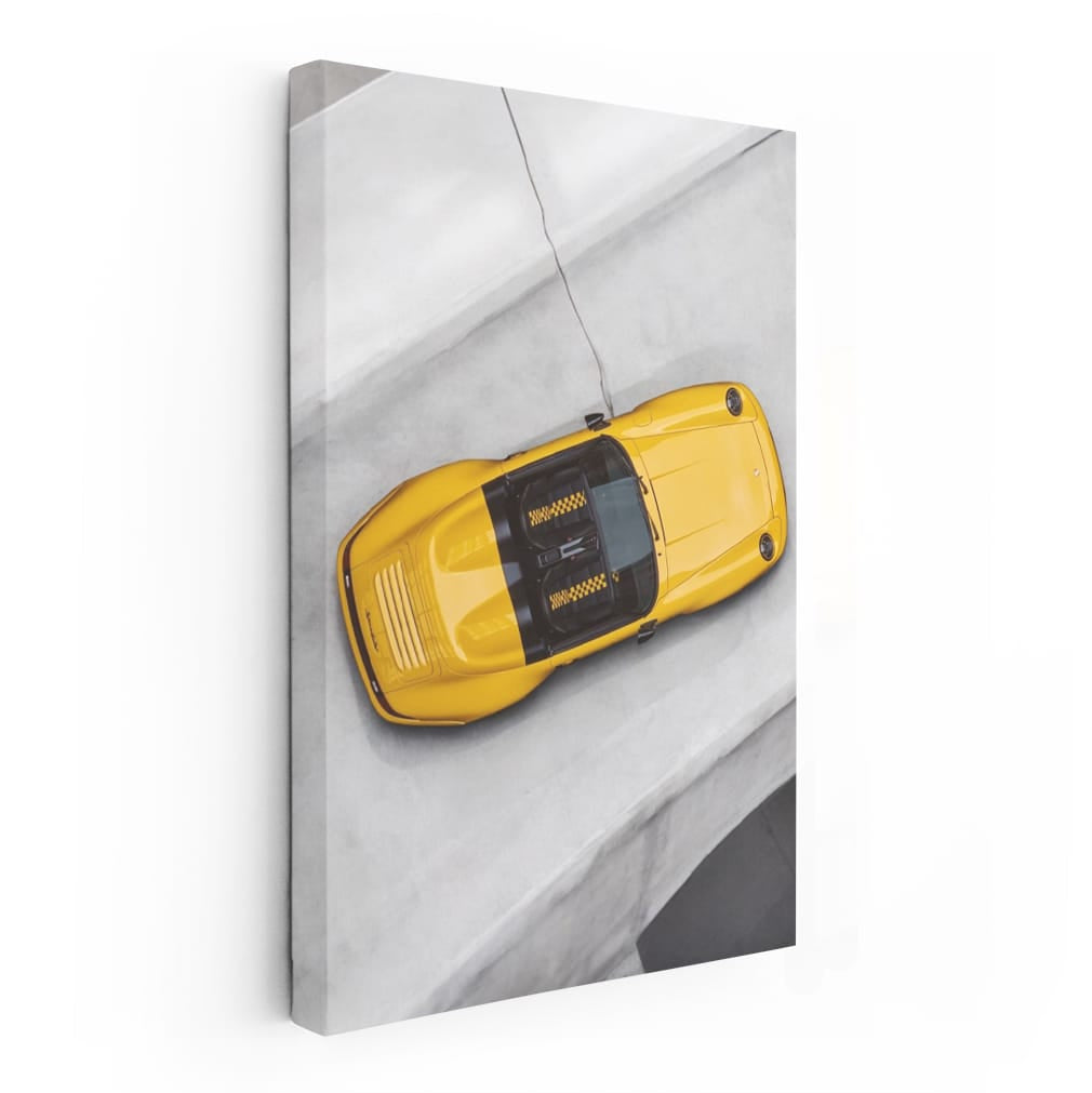 Yellow Porsche 911 Speedster Parked - Icon of Style and Speed