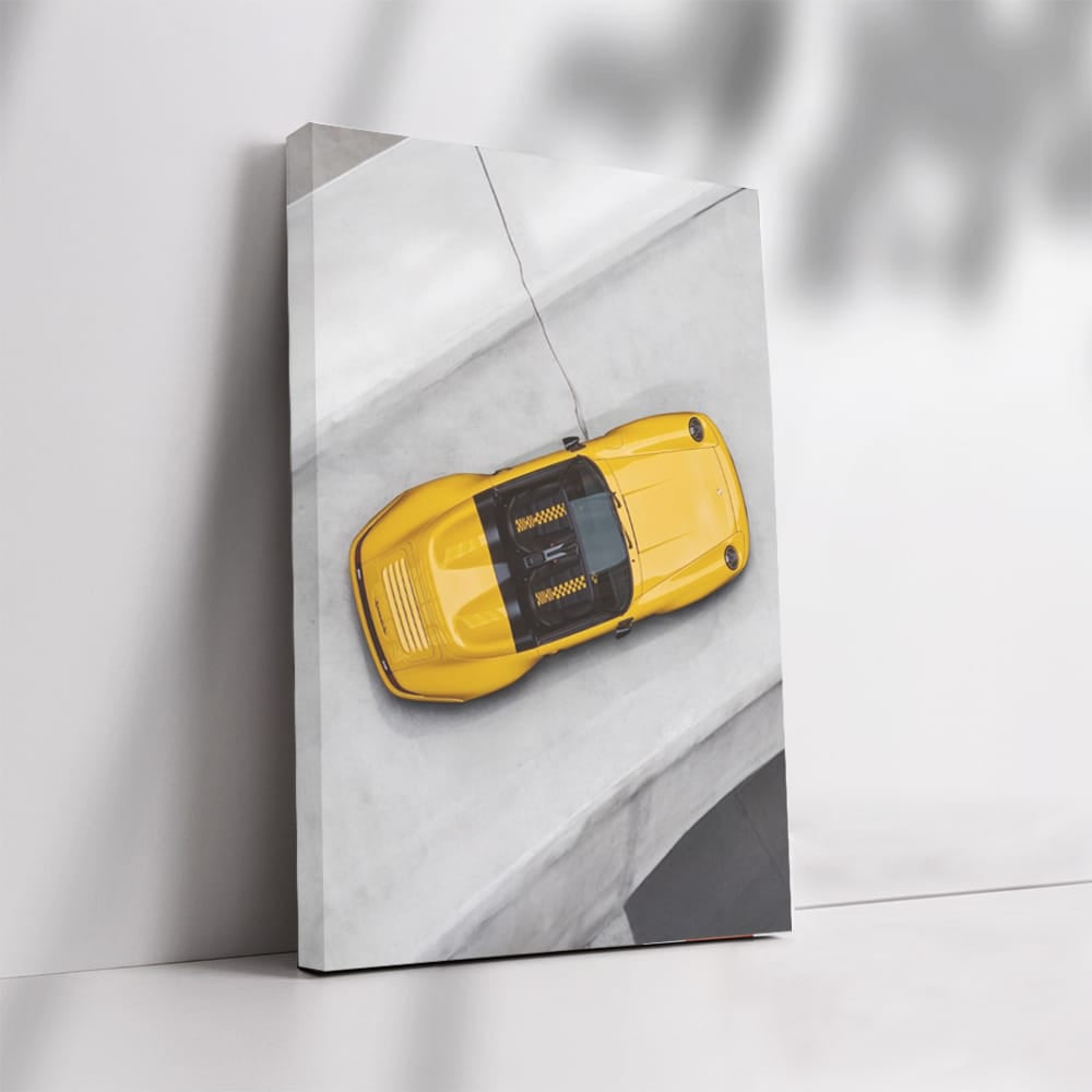 Yellow Porsche 911 Speedster Parked - Icon of Style and Speed