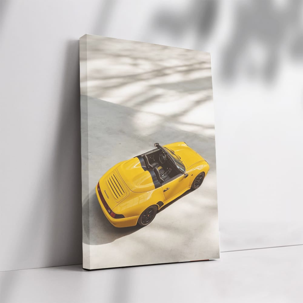 Yellow Porsche 911 Speedster Parked - Iconic, Fast, Stylish