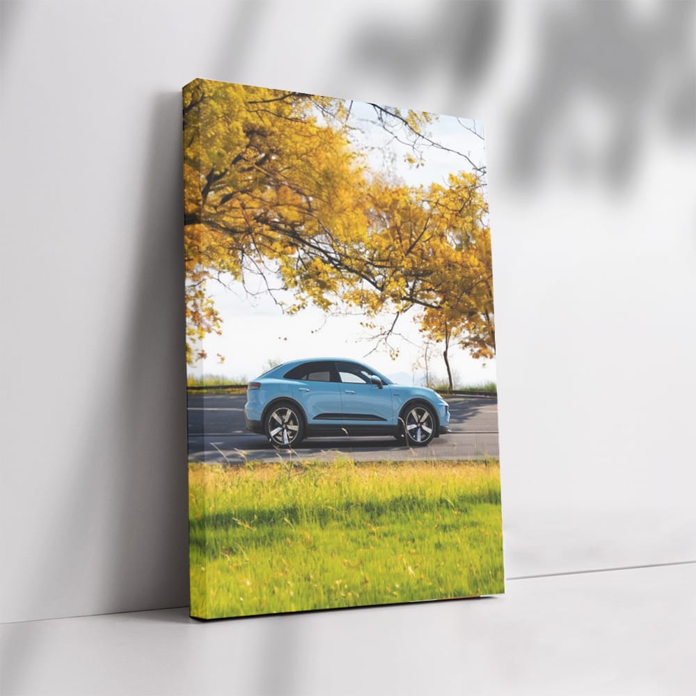 Porsche Macan in Blue - Nature's Elegance, Dynamic Drive