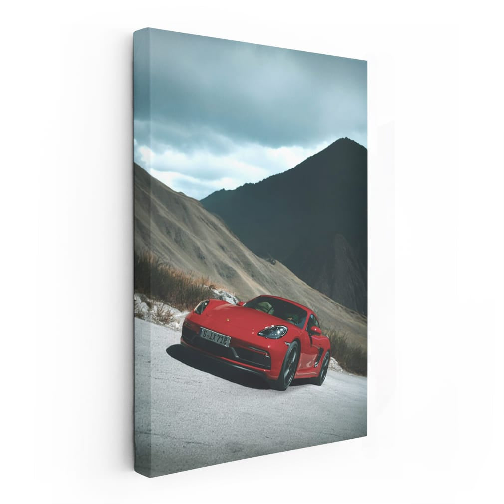 Porsche Cayman 718 GTS Red in Mountains - Pure Thrill