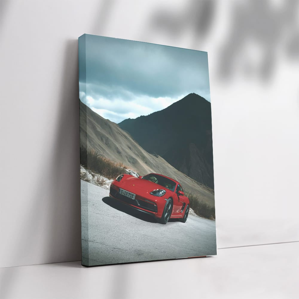 Porsche Cayman 718 GTS Red in Mountains - Pure Thrill