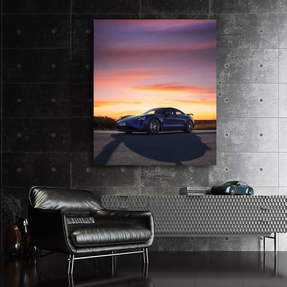 Porsche Taycan Turbo GT at Dusk - Electrifying Performance