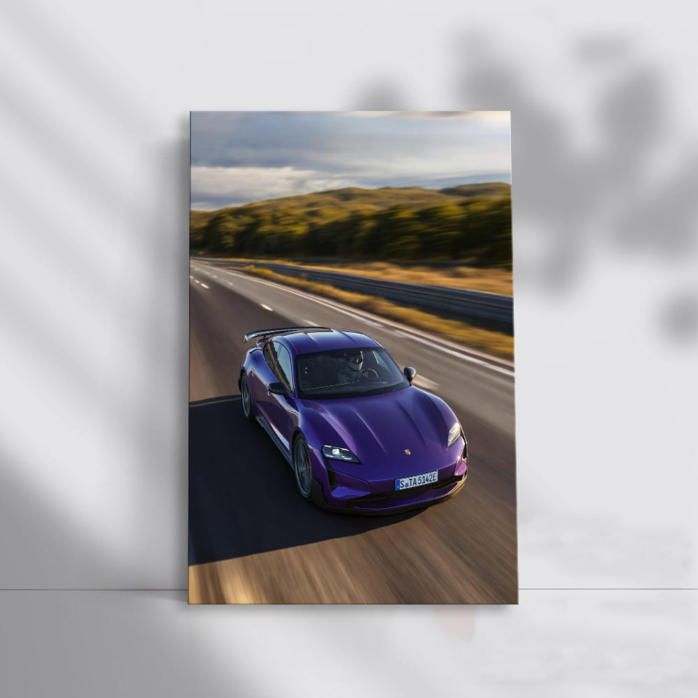 Porsche Taycan Turbo GT in Purple - Thrilling Road Performer