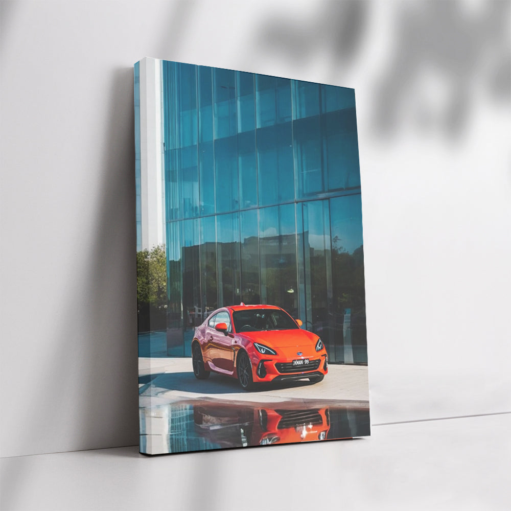 Subaru BRZ Glass Building Photo - Sleek and Sporty Design