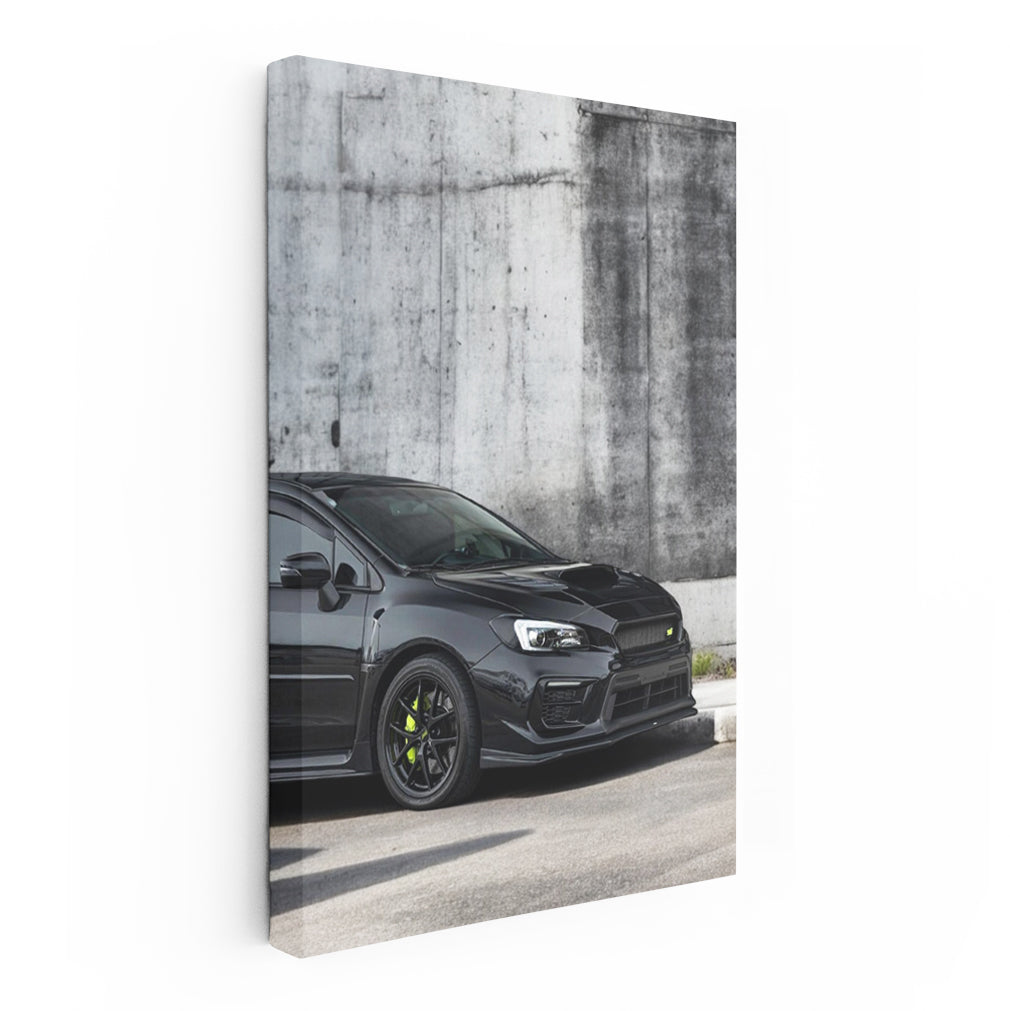 Black Subaru WRX by Concrete Wall - Bold Performance Icon