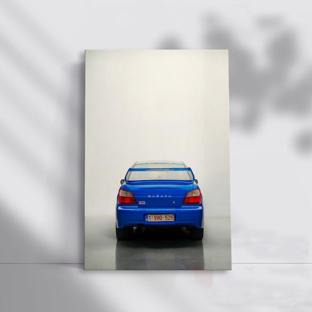 Blue Subaru WRX Shines in Parking Lot - Sporty Elegance