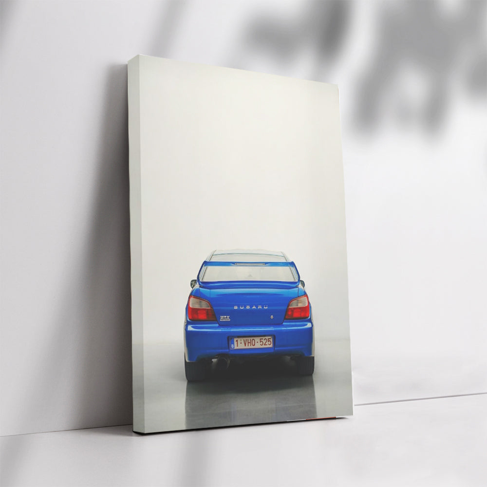 Blue Subaru WRX Shines in Parking Lot - Sporty Elegance