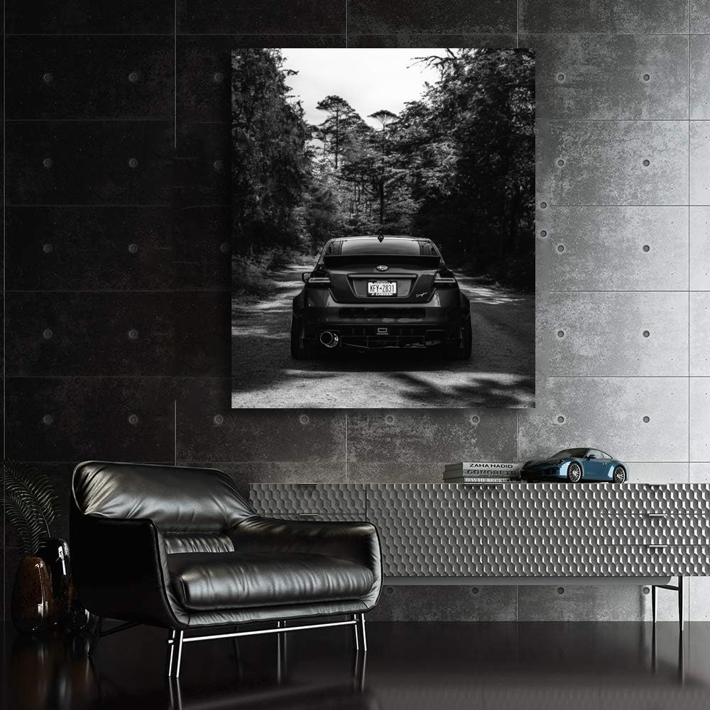 Subaru WRX Black & White in Nature - Performance Unleashed