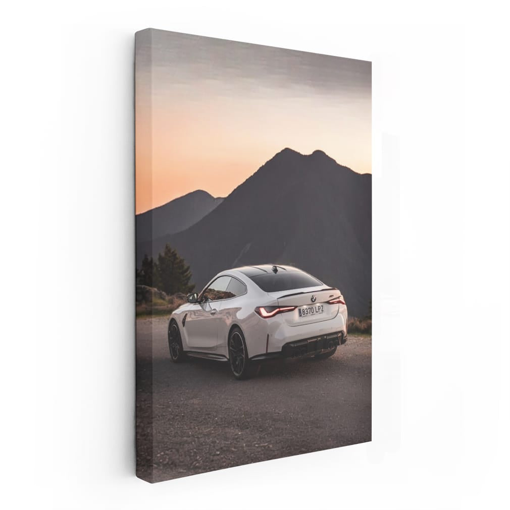Stunning White BMW M4 Competition at Mountain Sunset - Pure Power