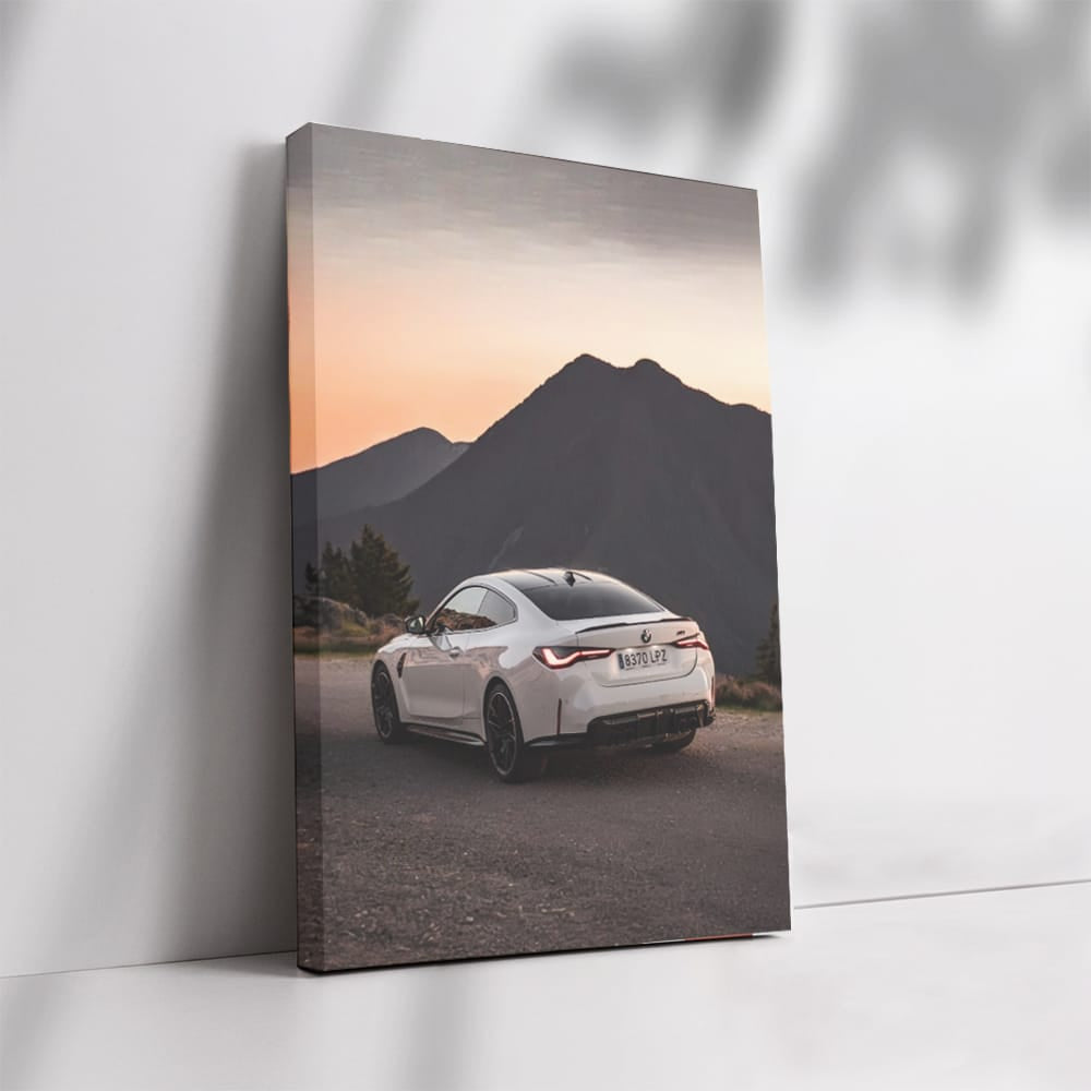 Stunning White BMW M4 Competition at Mountain Sunset - Pure Power
