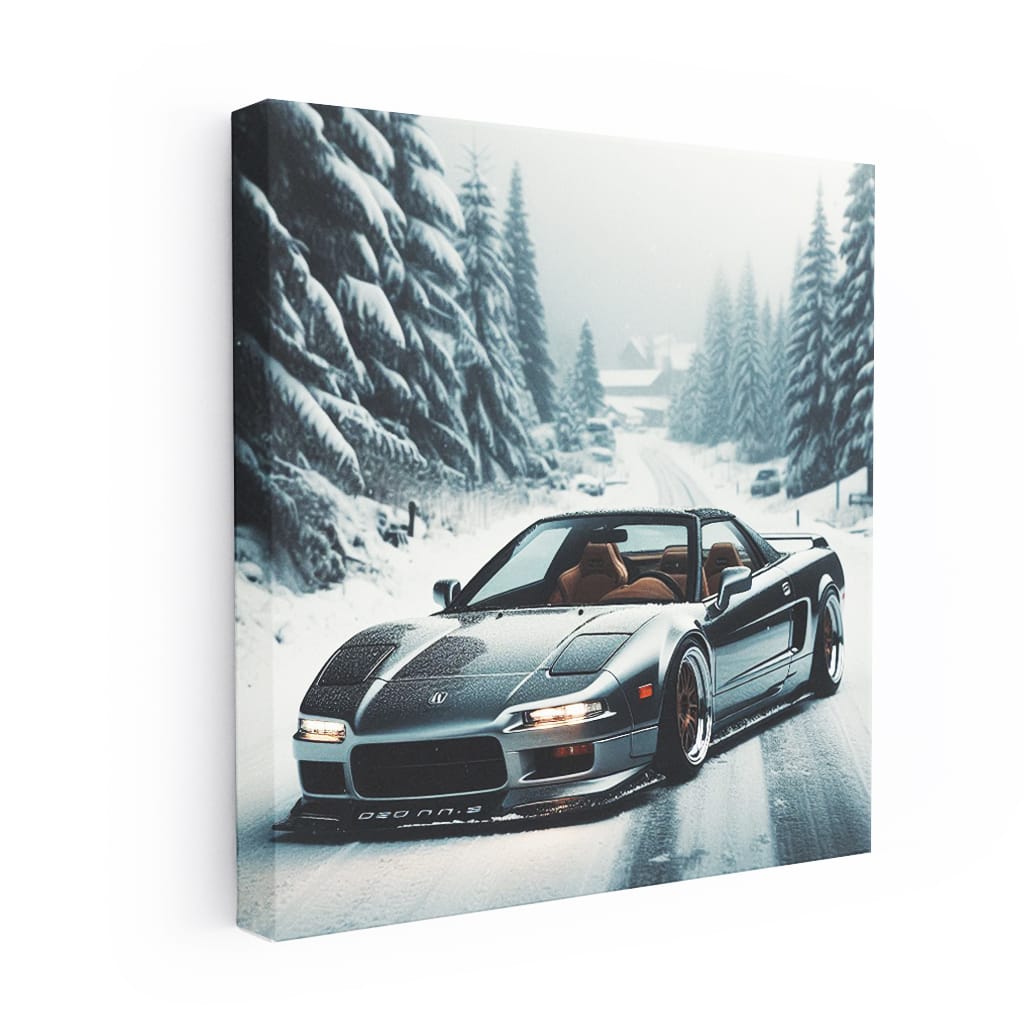 Vintage Acura in Winter - Classic Elegance, Timeless Design