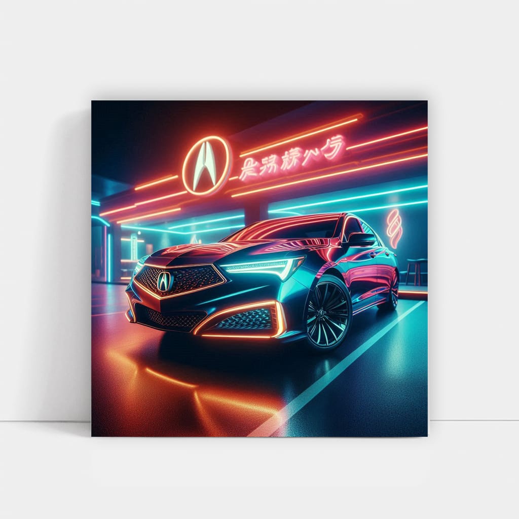 Acura RLX Neon - Luxury Sedan with Futuristic Design