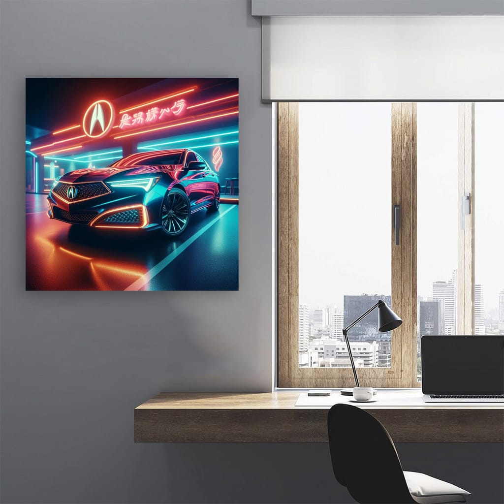 Acura RLX Neon - Luxury Sedan with Futuristic Design