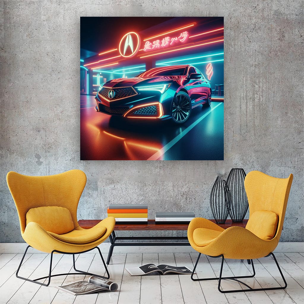 Acura RLX Neon - Luxury Sedan with Futuristic Design