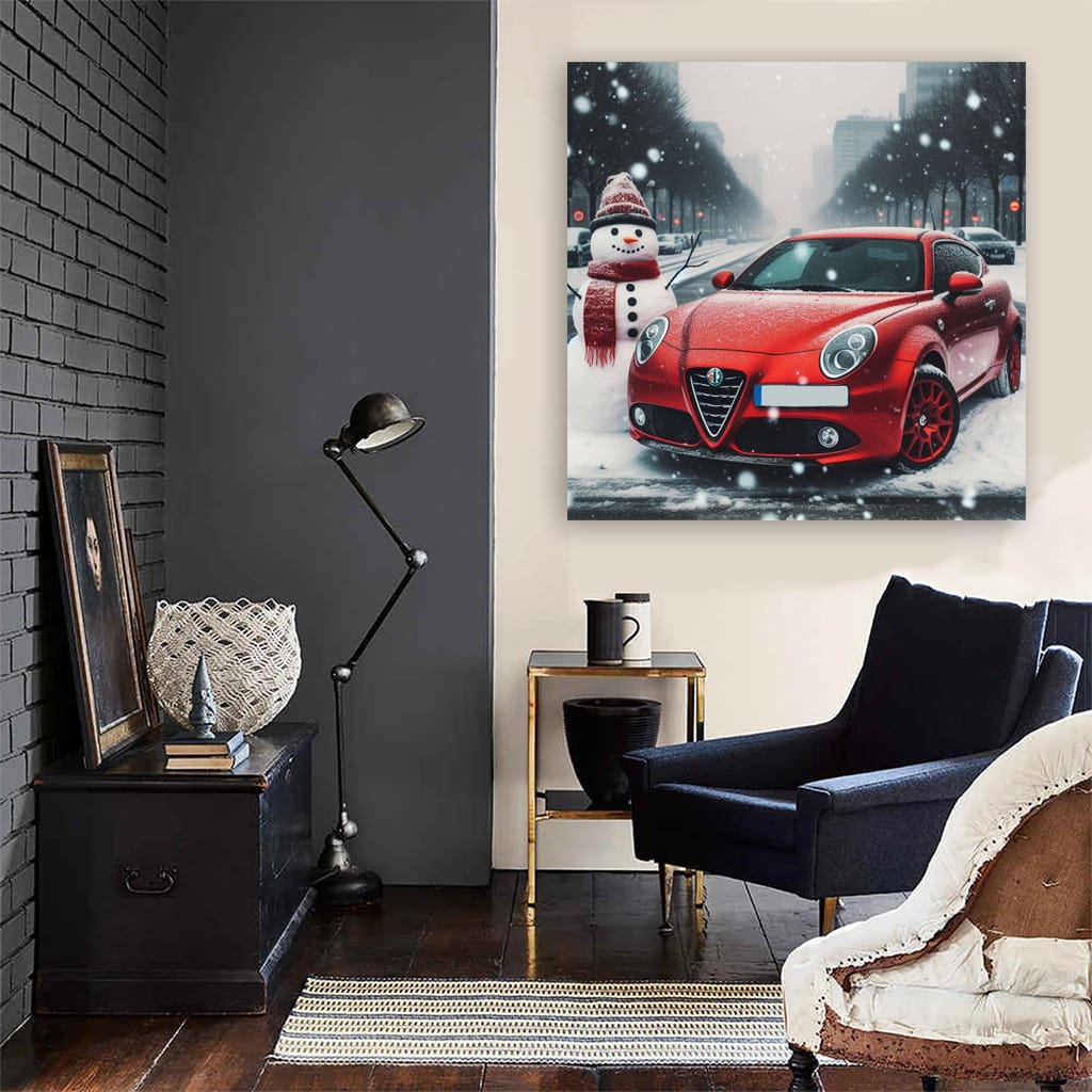Alfa Romeo MiTo in Snowfall: Stylish and Compact Elegance