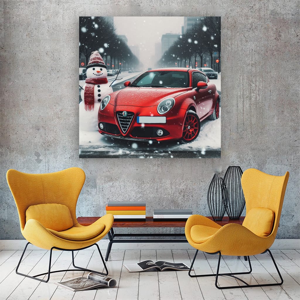 Alfa Romeo MiTo in Snowfall: Stylish and Compact Elegance