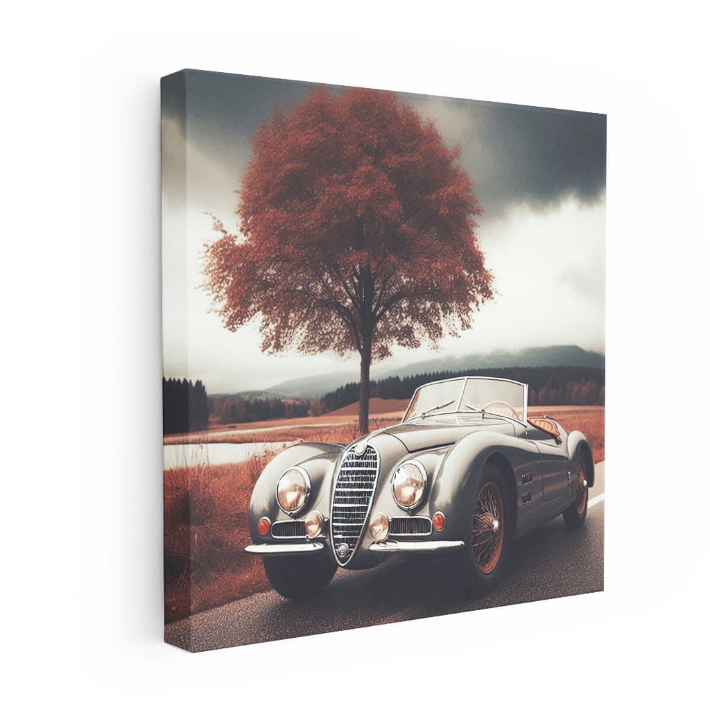 Vintage Alfa Romeo in Cloudy Weather - Classic Elegance